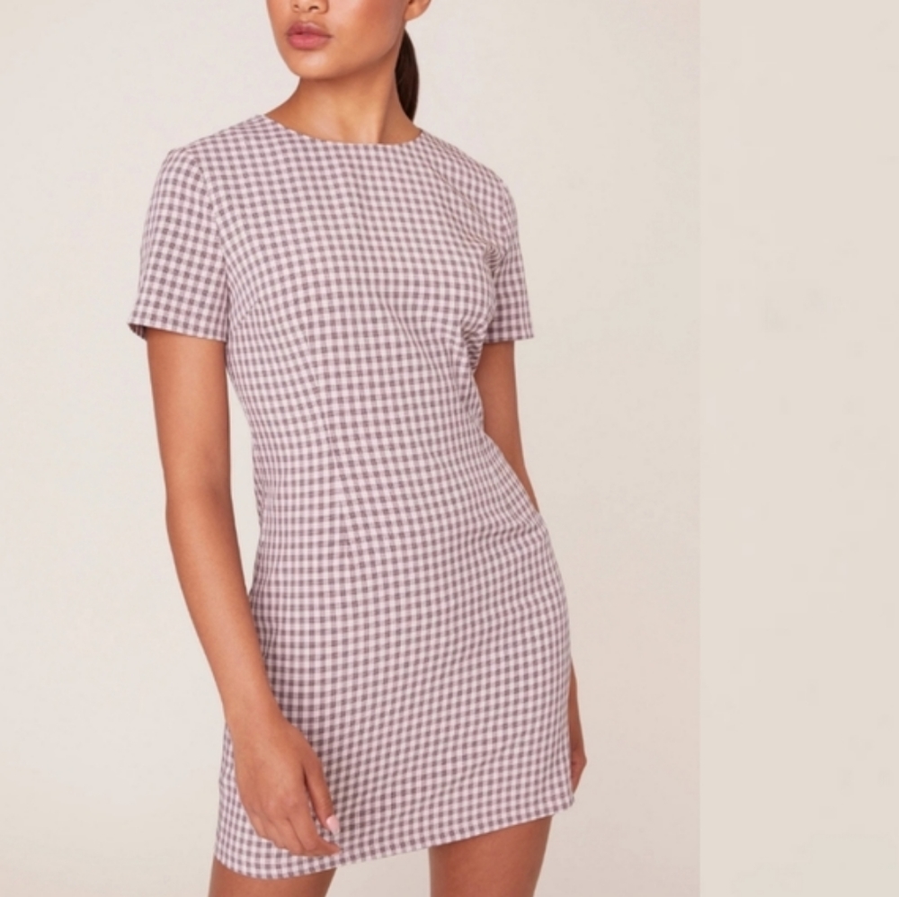 BB Dakota Pink Plaid Shift Dress size 2